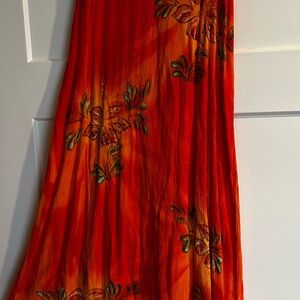 Floral Orange Skirt
